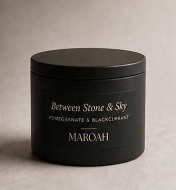 Between Stone and Sky mini candle